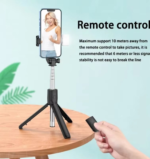 Mini Tripod Monopod Bluetooth Wireless Selfie Stick Remote Shutter With Fill Light for iPhone Samsung Xiaomi Phone Holder