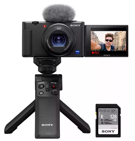 Sony ZV-1 Digital Camera Compact Shooting Grip 2.7x Optical 4K