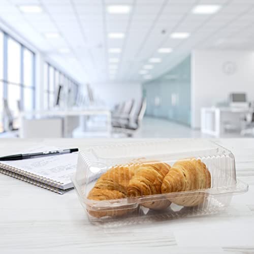 9 in Med Oblong Clear Hinged Container, 9.0 X 5.4 Inches (Case of 250)