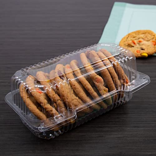 9 in Med Oblong Clear Hinged Container, 9.0 X 5.4 Inches (Case of 250)