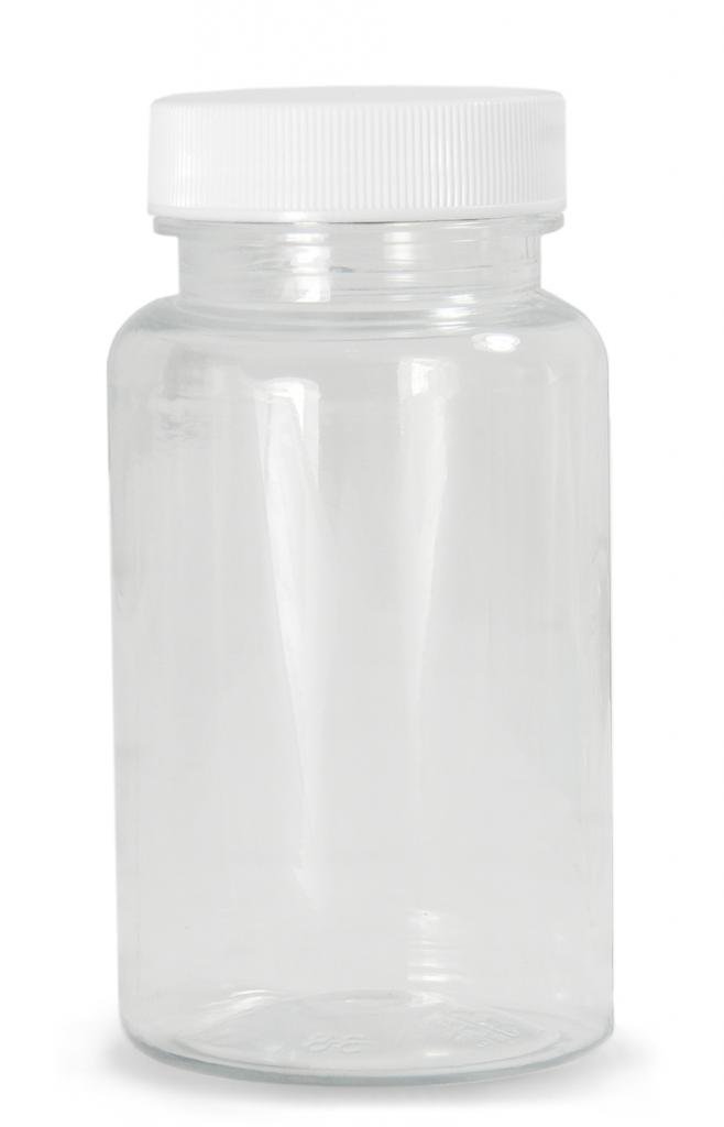 Heavyweight PET Packer Bottle with 38-400 200cc, 4oz Capacity, 49mm OD x 92mm Height