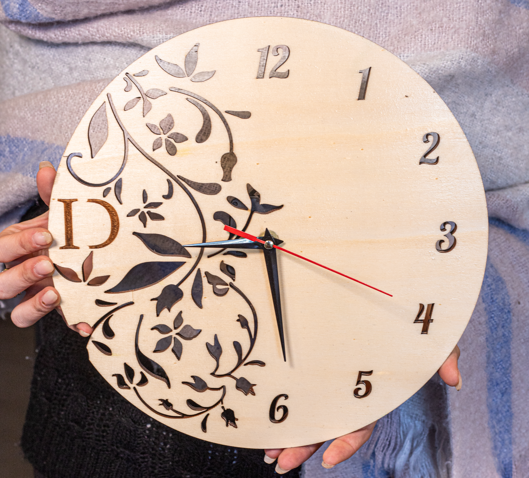 orologio tema fiori