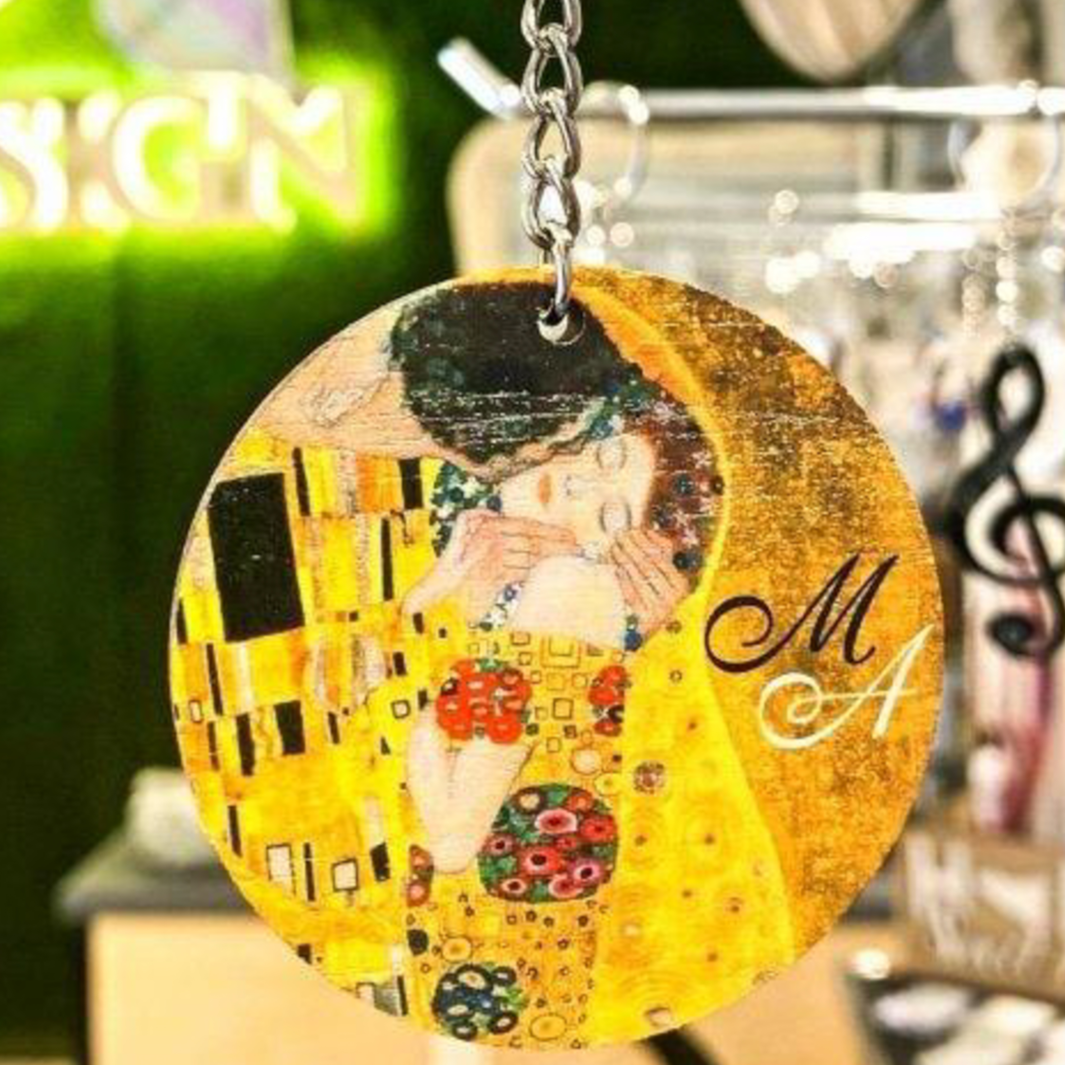 portachiavi tema bacio Klimt