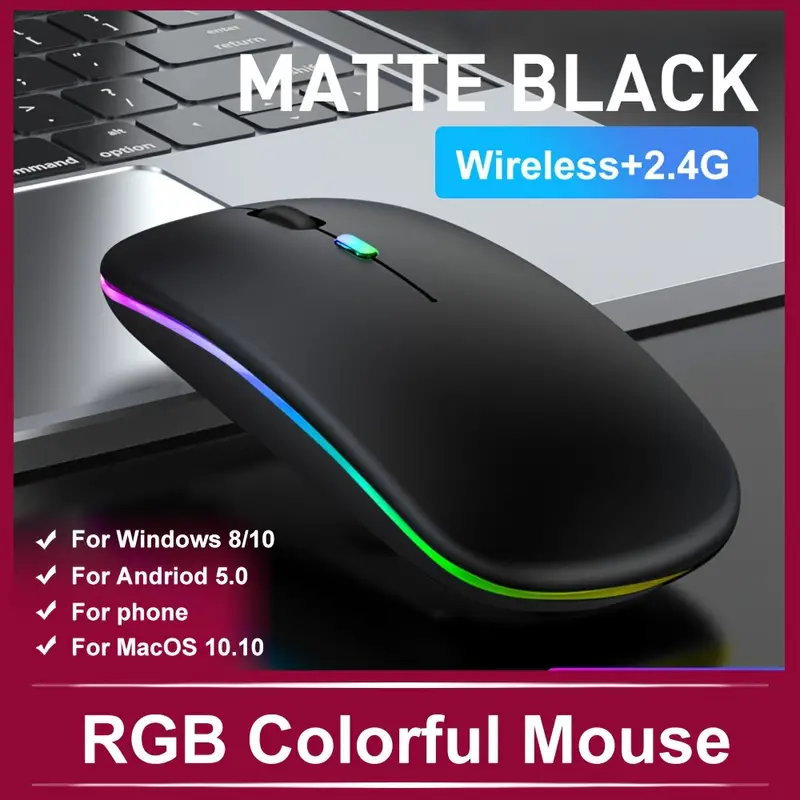 Ergonomic Wireless Mouse RGB