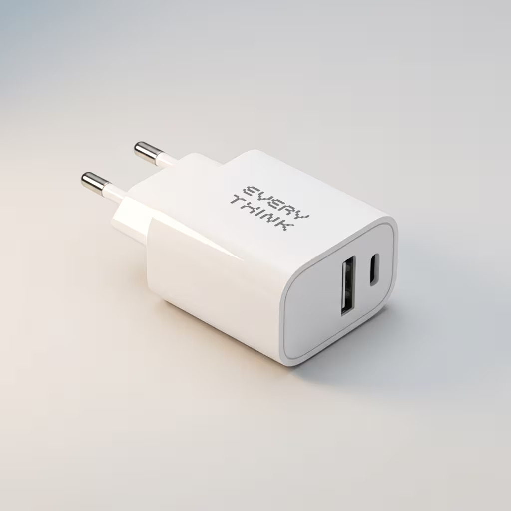 Carregador de Parede com Dupla Porta (USB & USB-C)