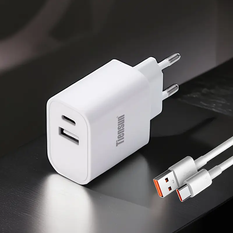 Dual Port (USB & USB-C) Wall Charger