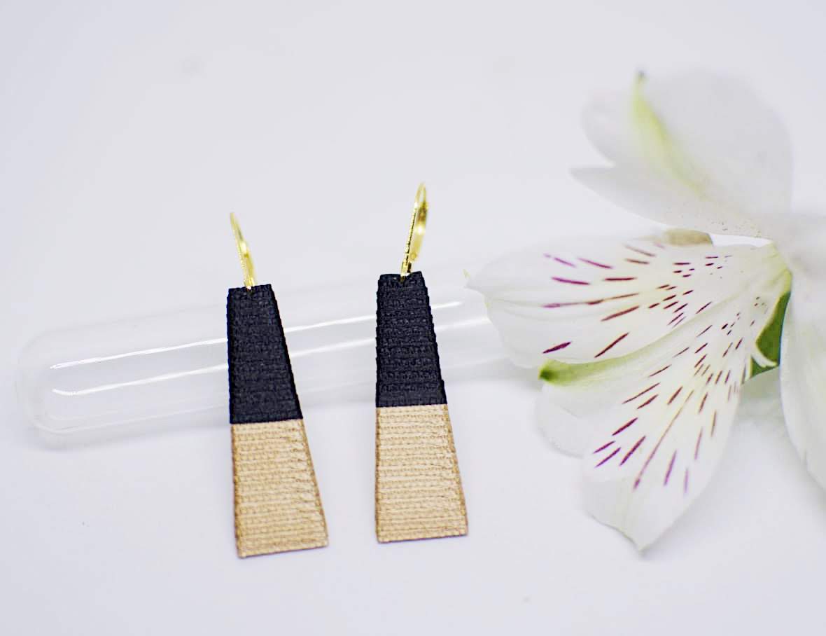 THOT. Boucles d'oreilles _ noir beige 
