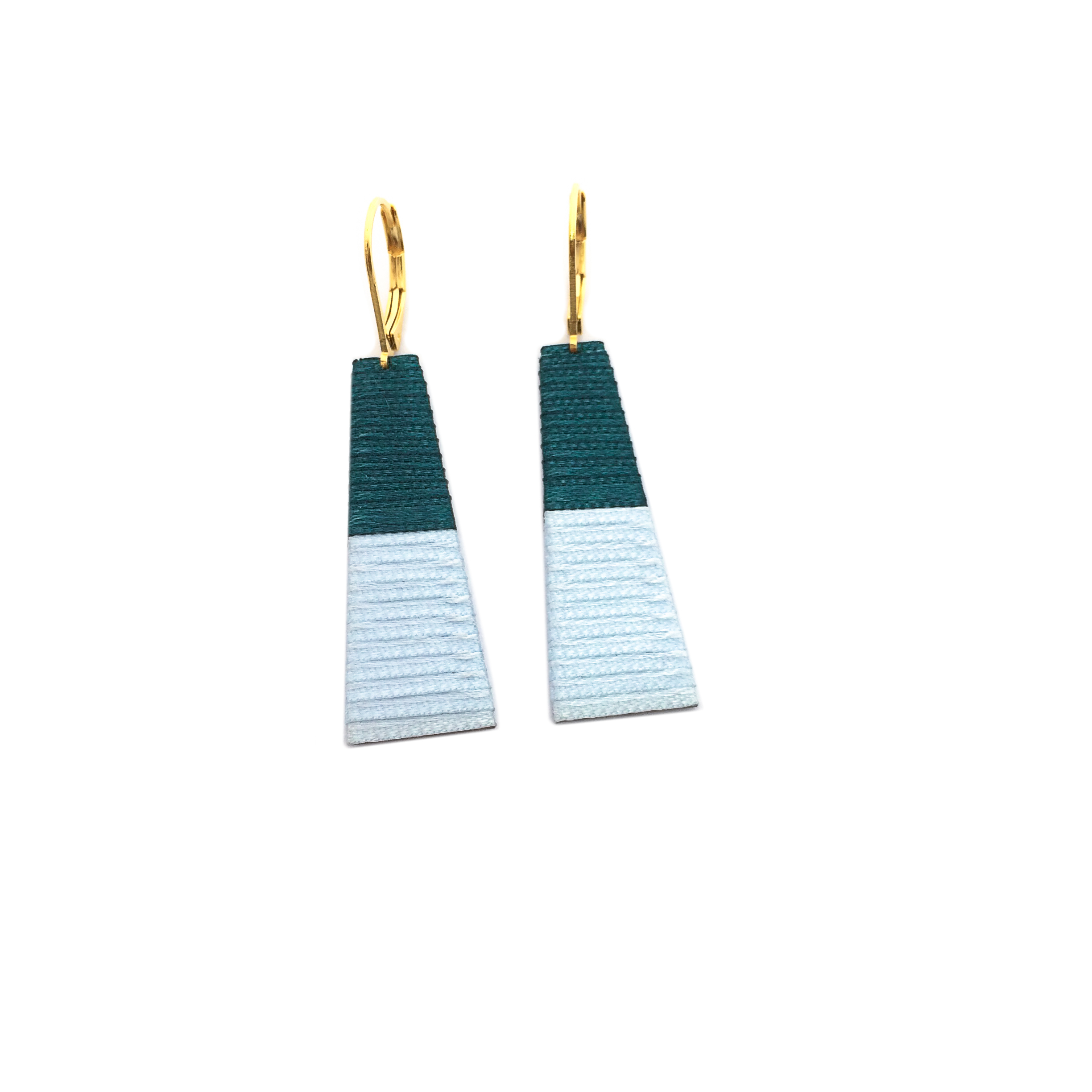 THOT. Boucles d'oreilles _ bleu canard bleu ciel