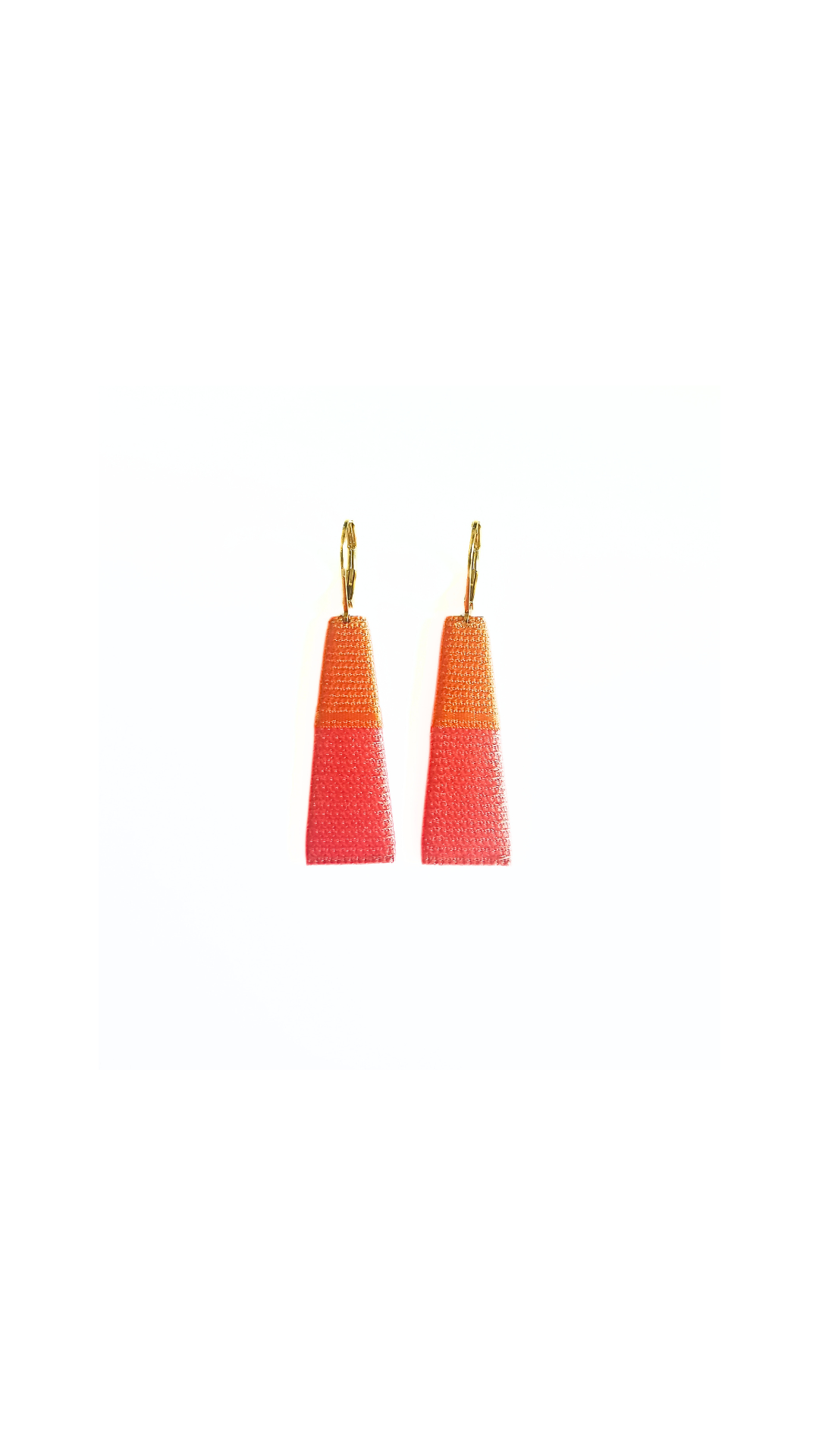 THOT. Boucles d'oreilles _ mandarine corail