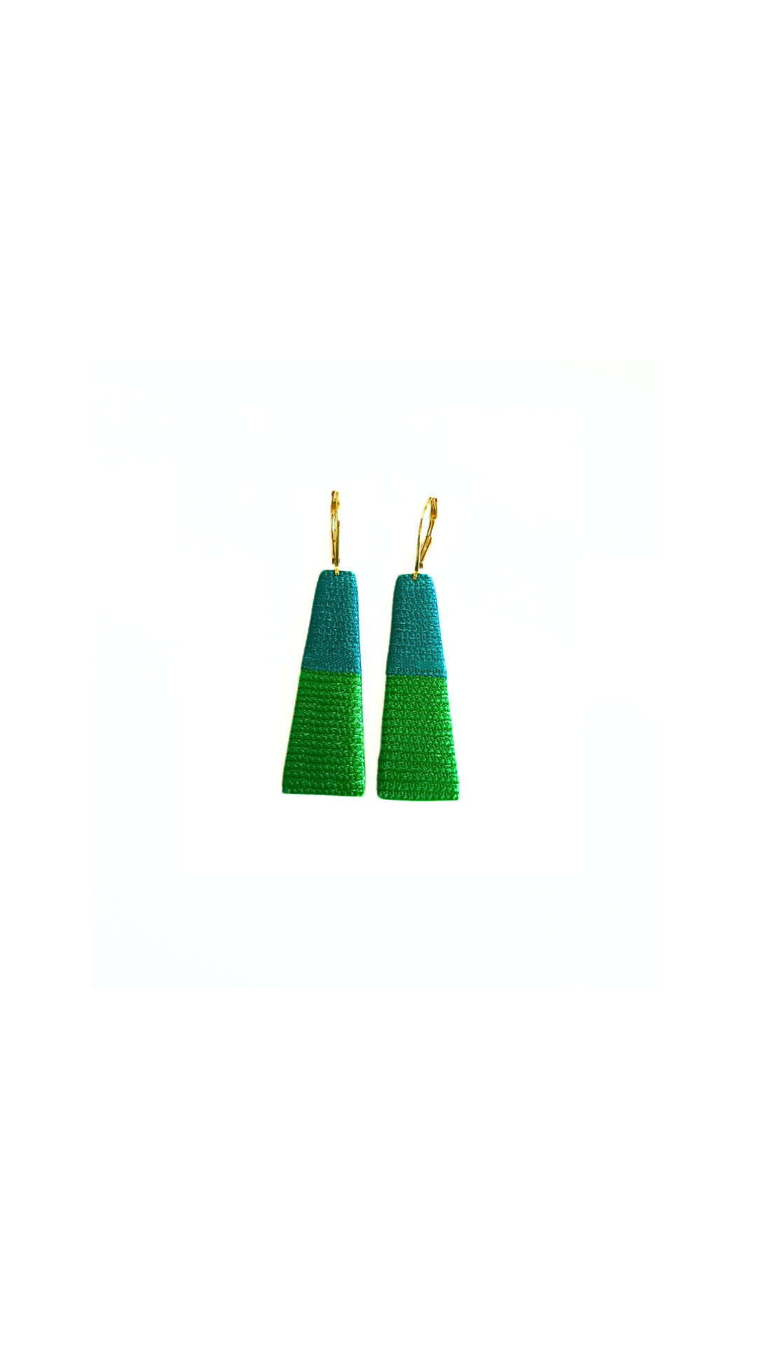 THOT. Boucles d'oreilles _ vert émeraude vert printemps