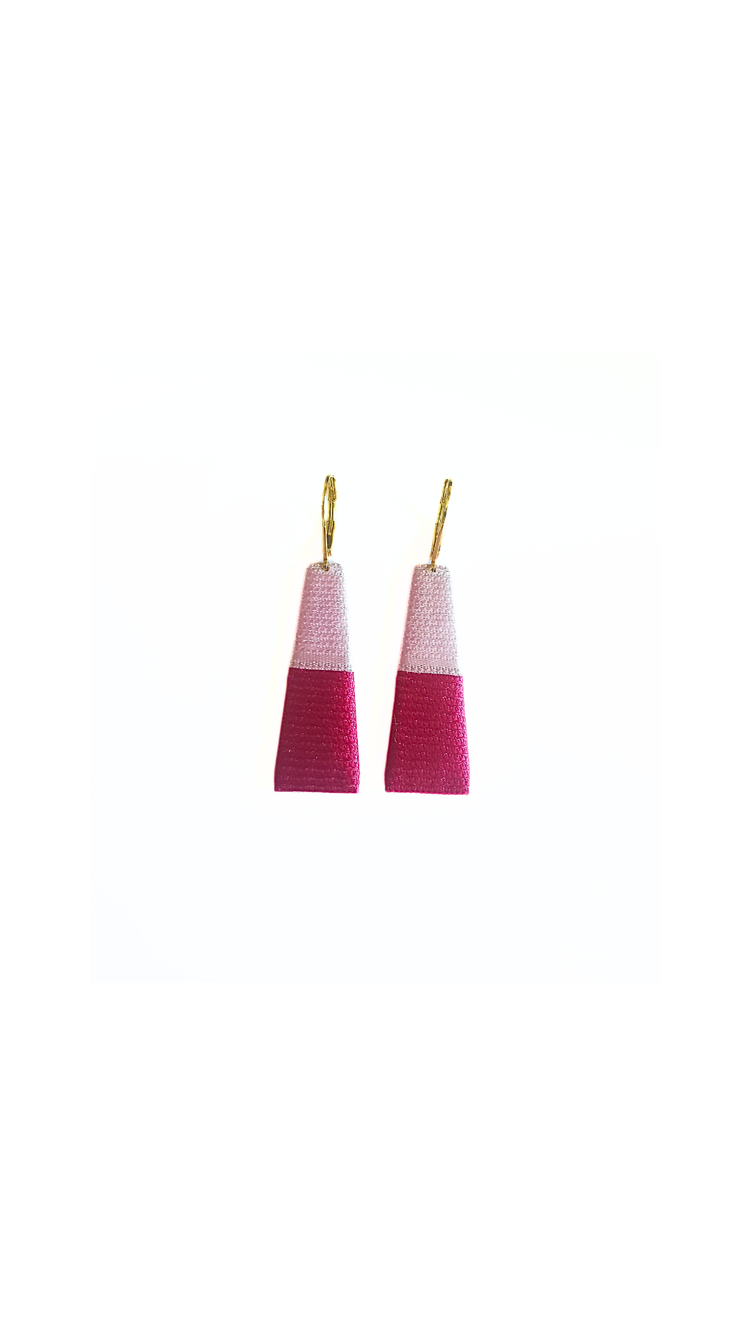 THOT. Boucles d'oreilles _ rose égypte framboise