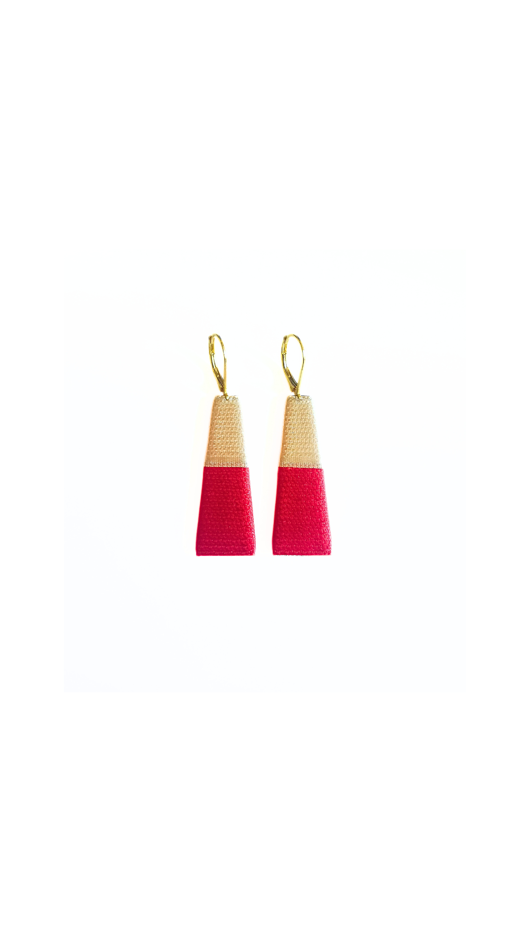 THOT. Boucles d'oreilles _ beige rouge