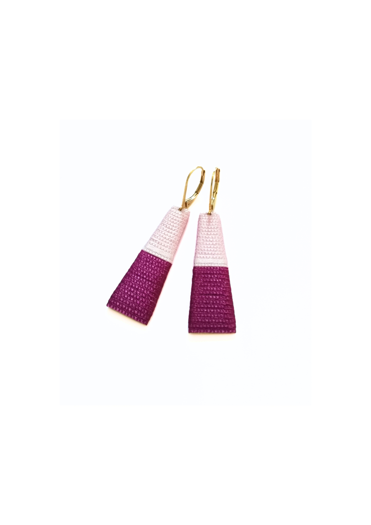 THOT. Boucles d'oreilles _ rose égypte violet byzantin