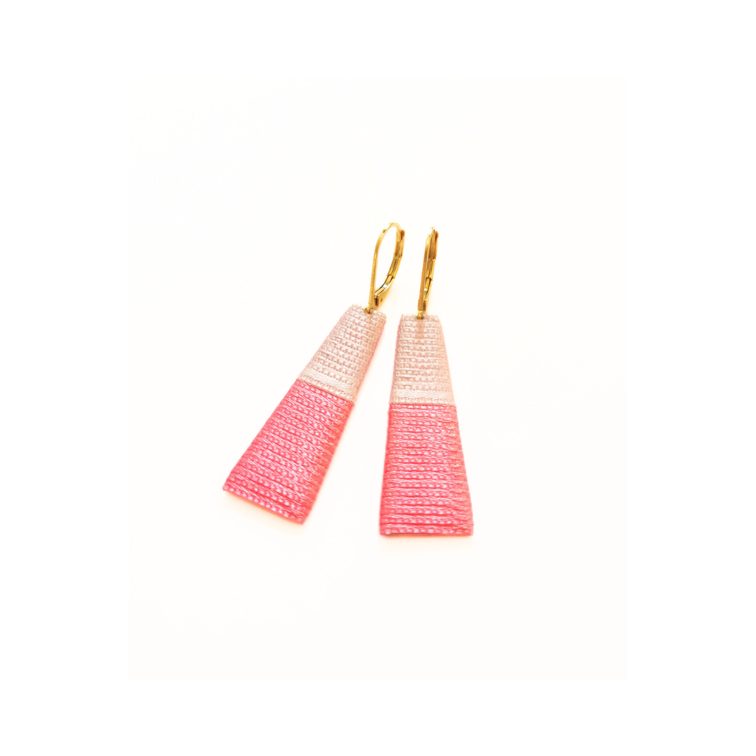 THOT. Boucles d'oreilles _ rose égypte rose bonbon