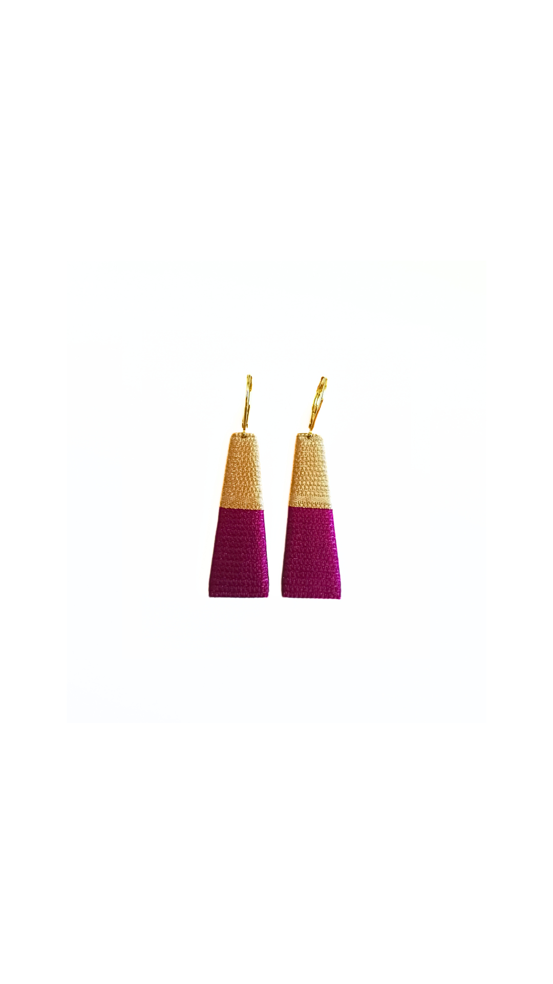 THOT. Boucles d'oreilles _ beige violet byzantin