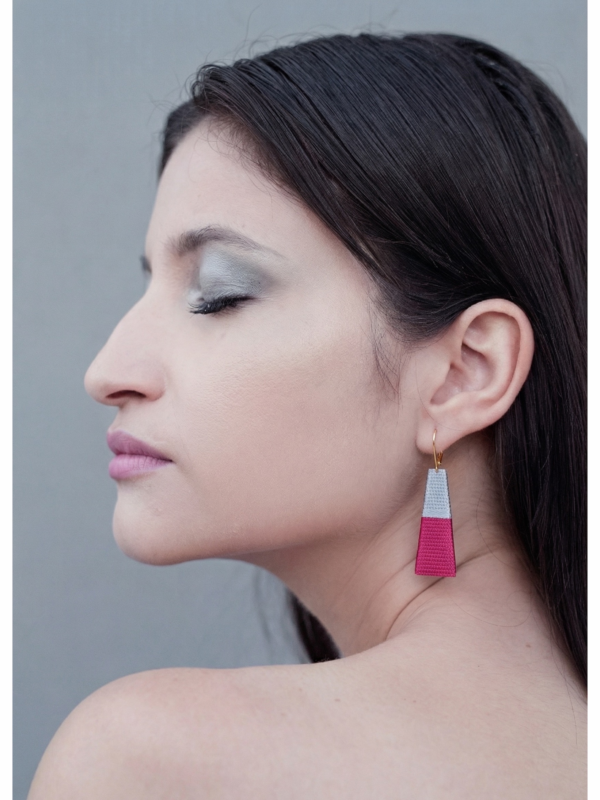 THOT Boucles d'oreilles Gamme Air - blanc optique vert émeraude