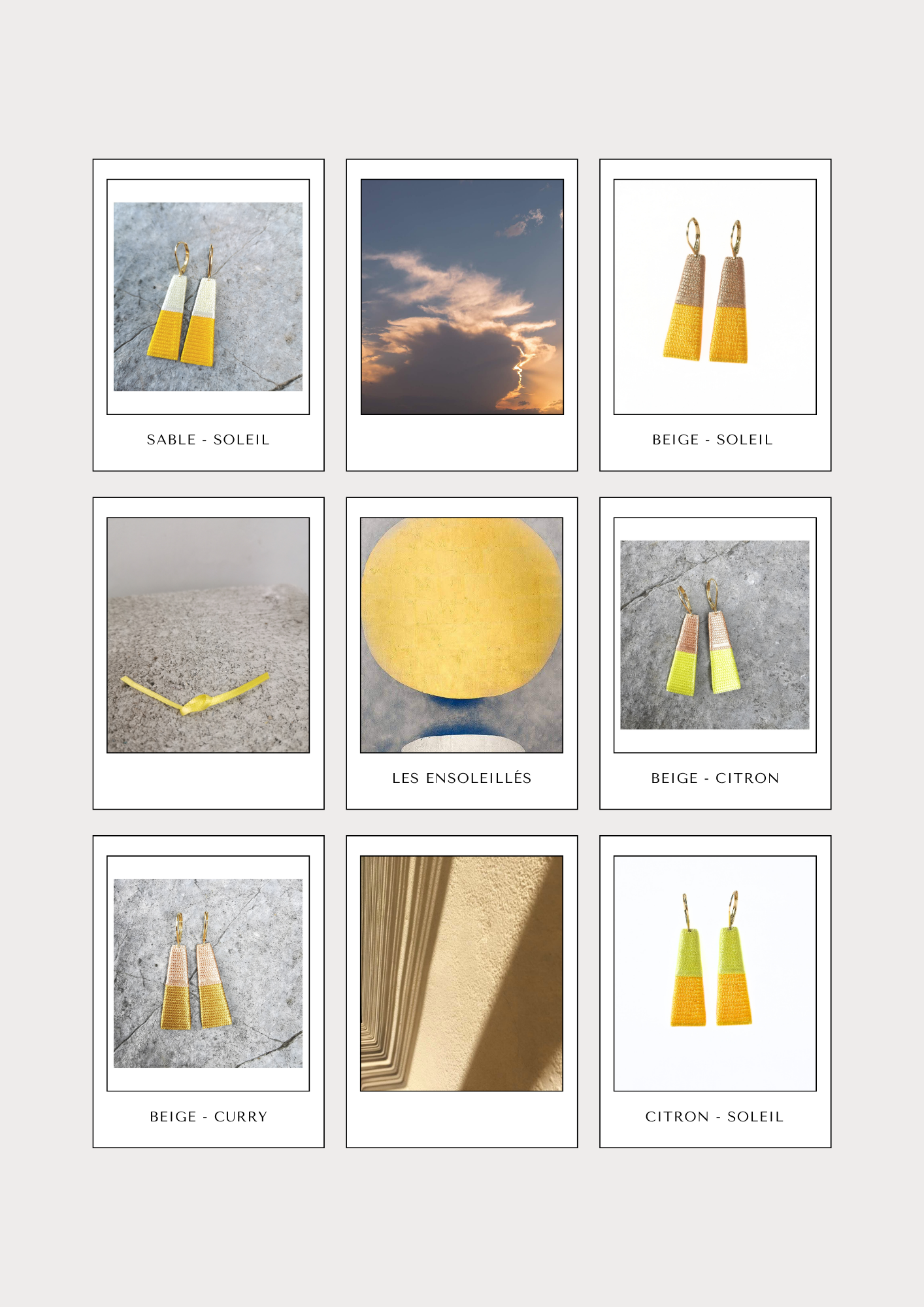THOT. Boucles d'oreilles _ LES JAUNES