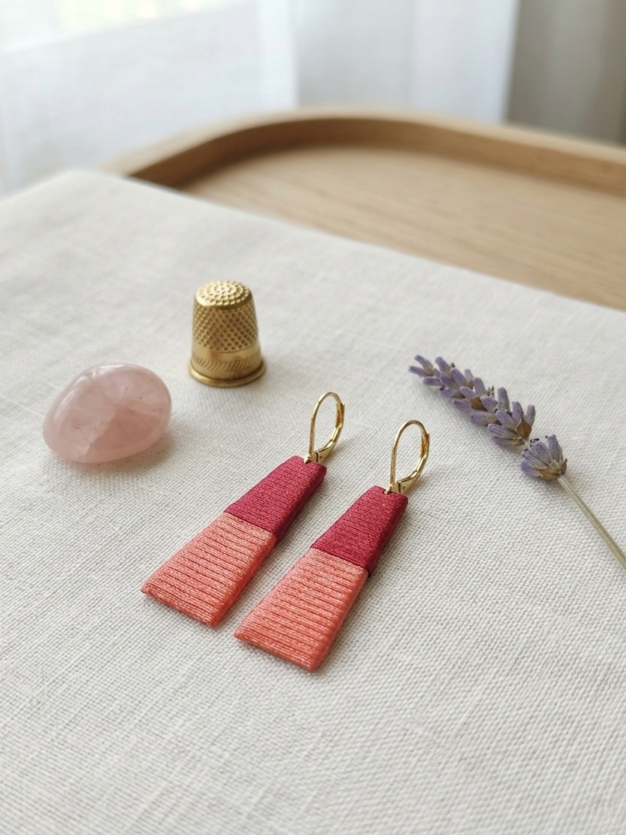 THOT Boucles d'oreilles Gamme Feu - jaune vanille jaune soleil