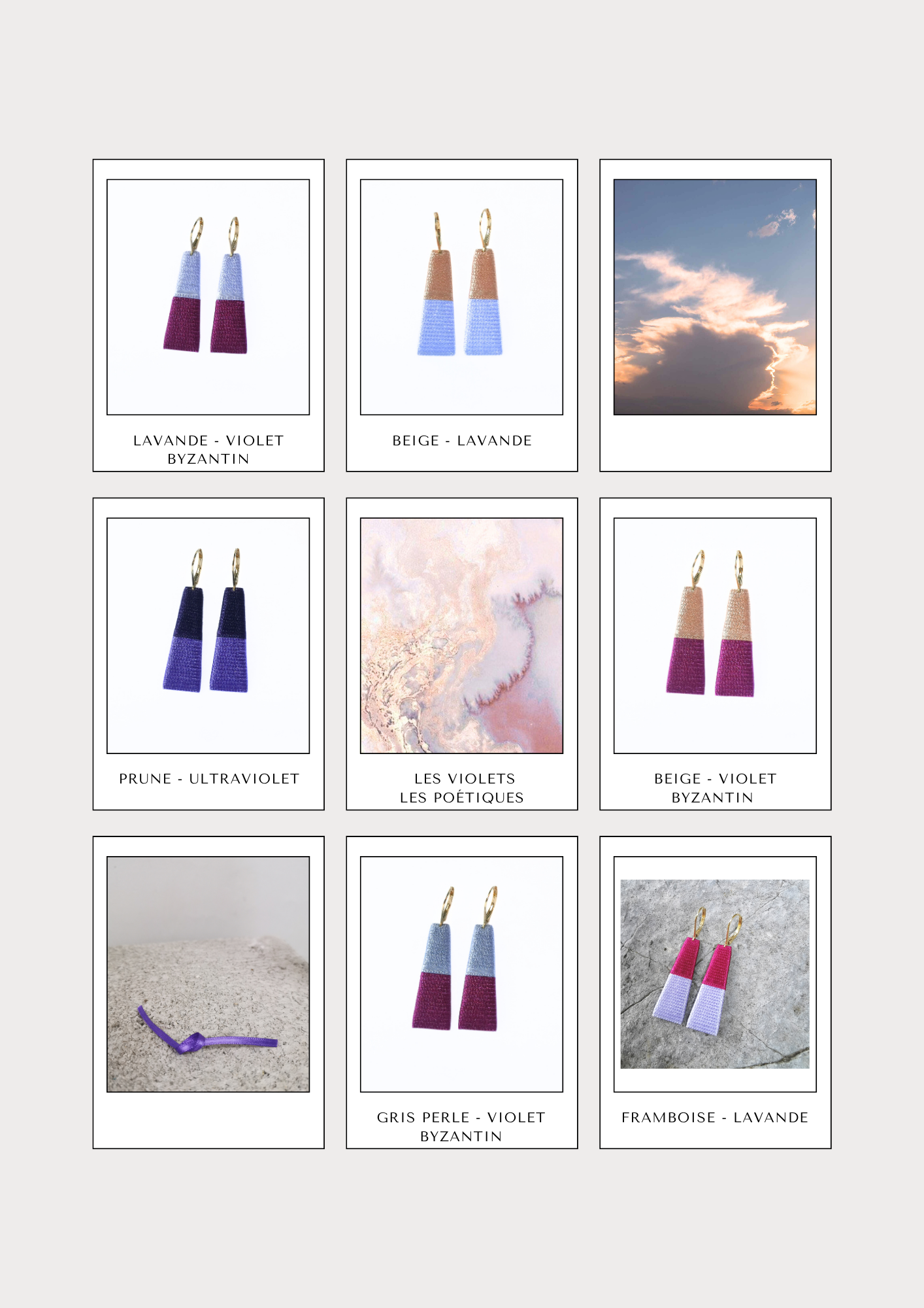 THOT. Boucles d'oreilles _ LES VIOLETS