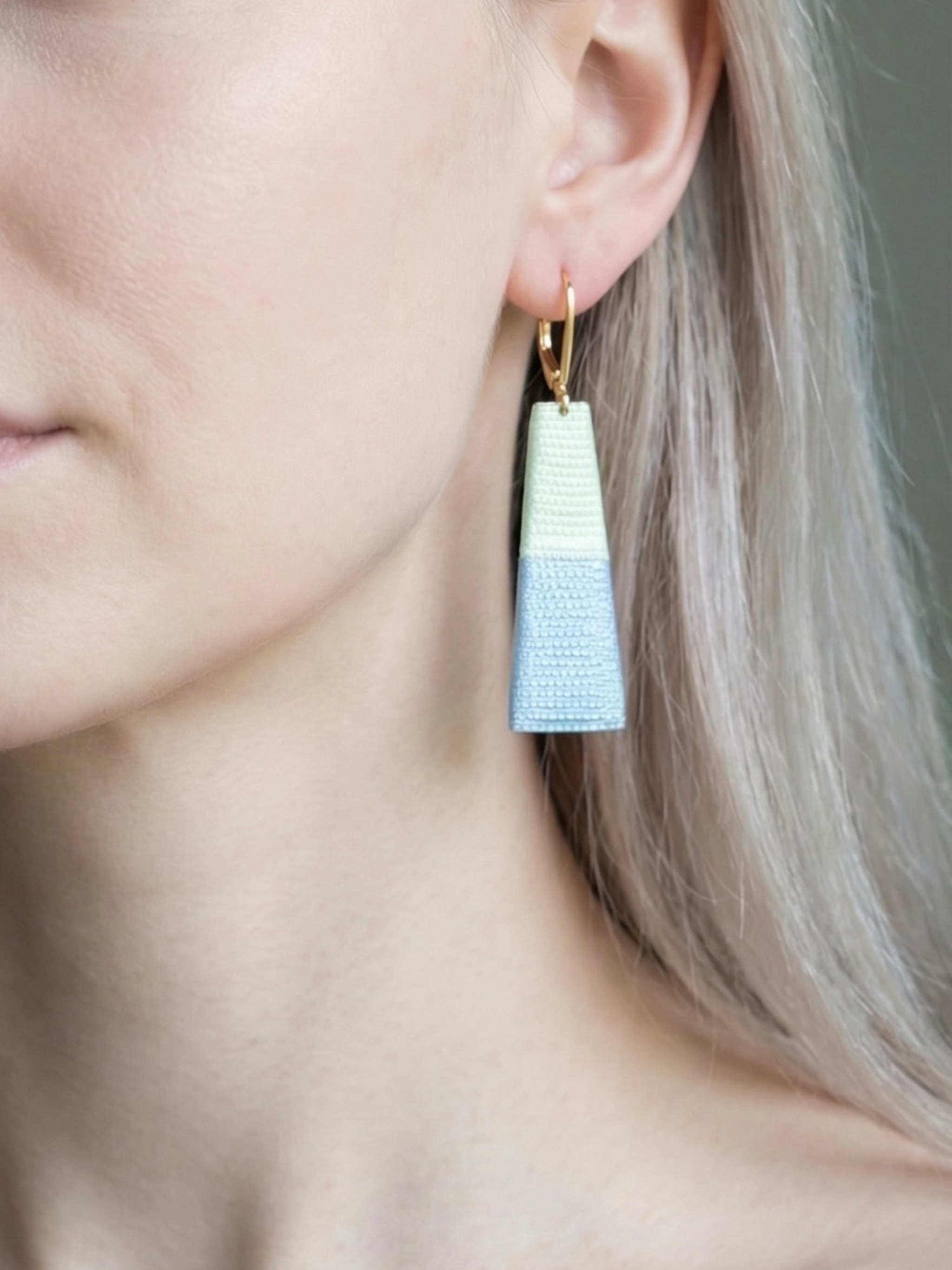 THOT Boucles d'oreilles Gamme Eau - vert d'eau bleu glacier