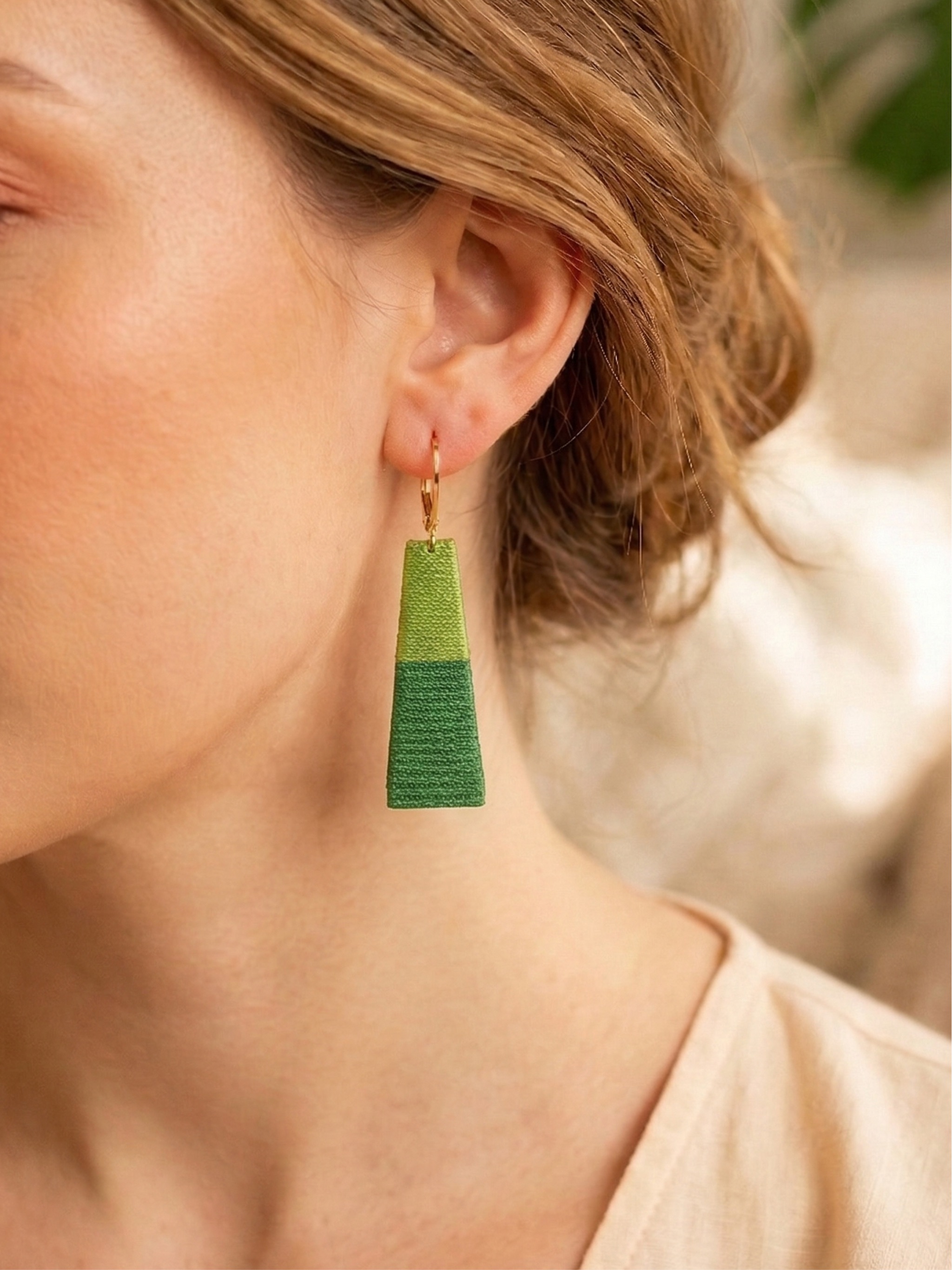 THOT Boucles d'oreilles Gamme Feu - jaune vanille jaune soleil