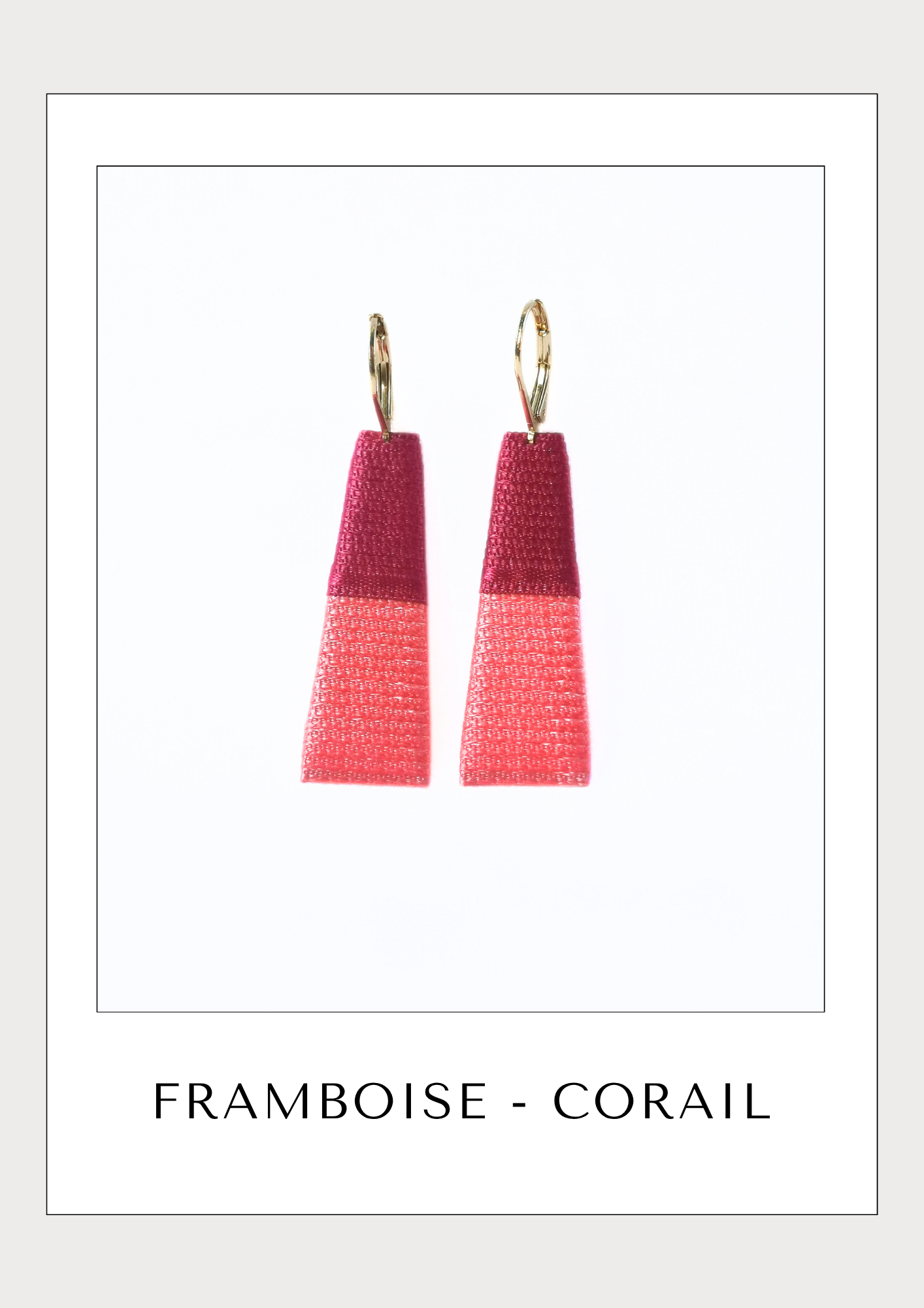 THOT. Boucles d'oreilles _ framboise corail
