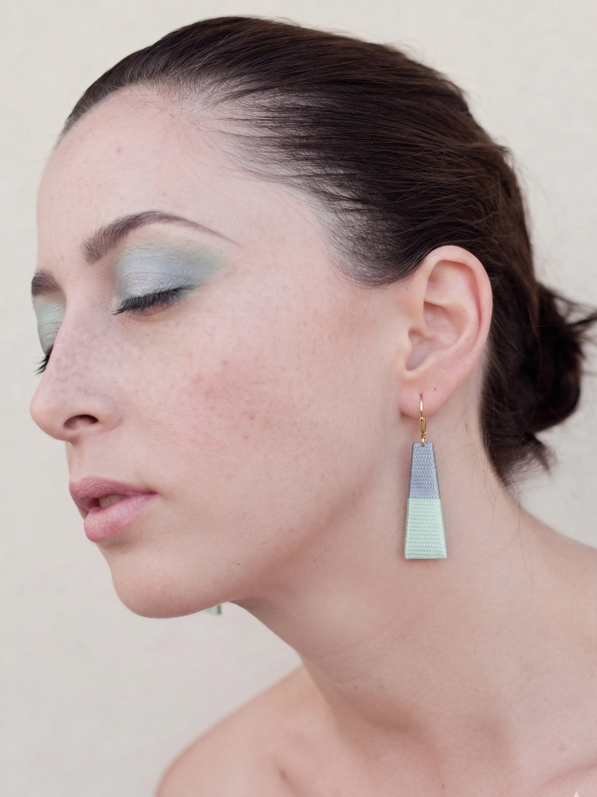 THOT Boucles d'oreilles Gamme Eau - bleu glacier eaux marines