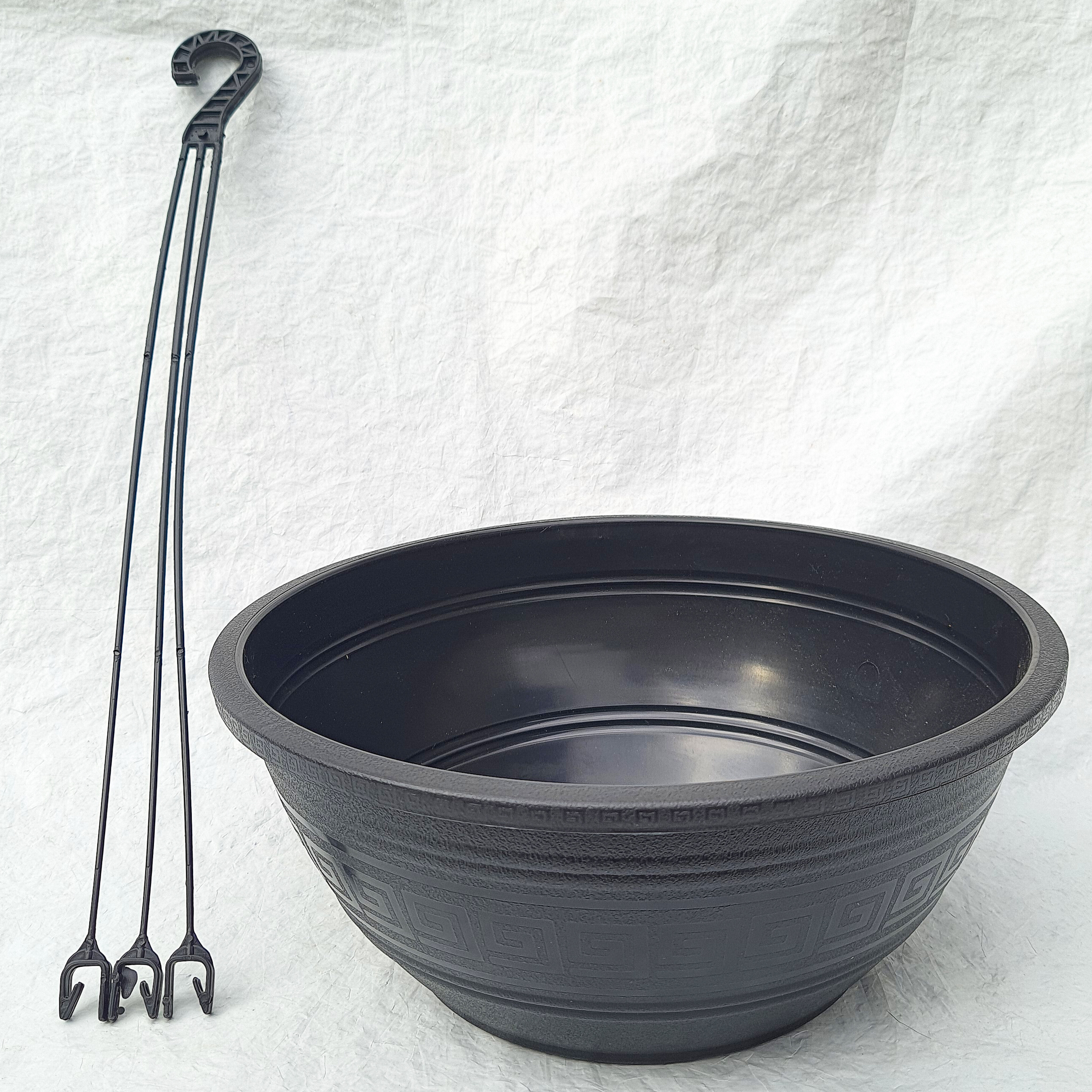Vaso Redondo com Alça (Preto)