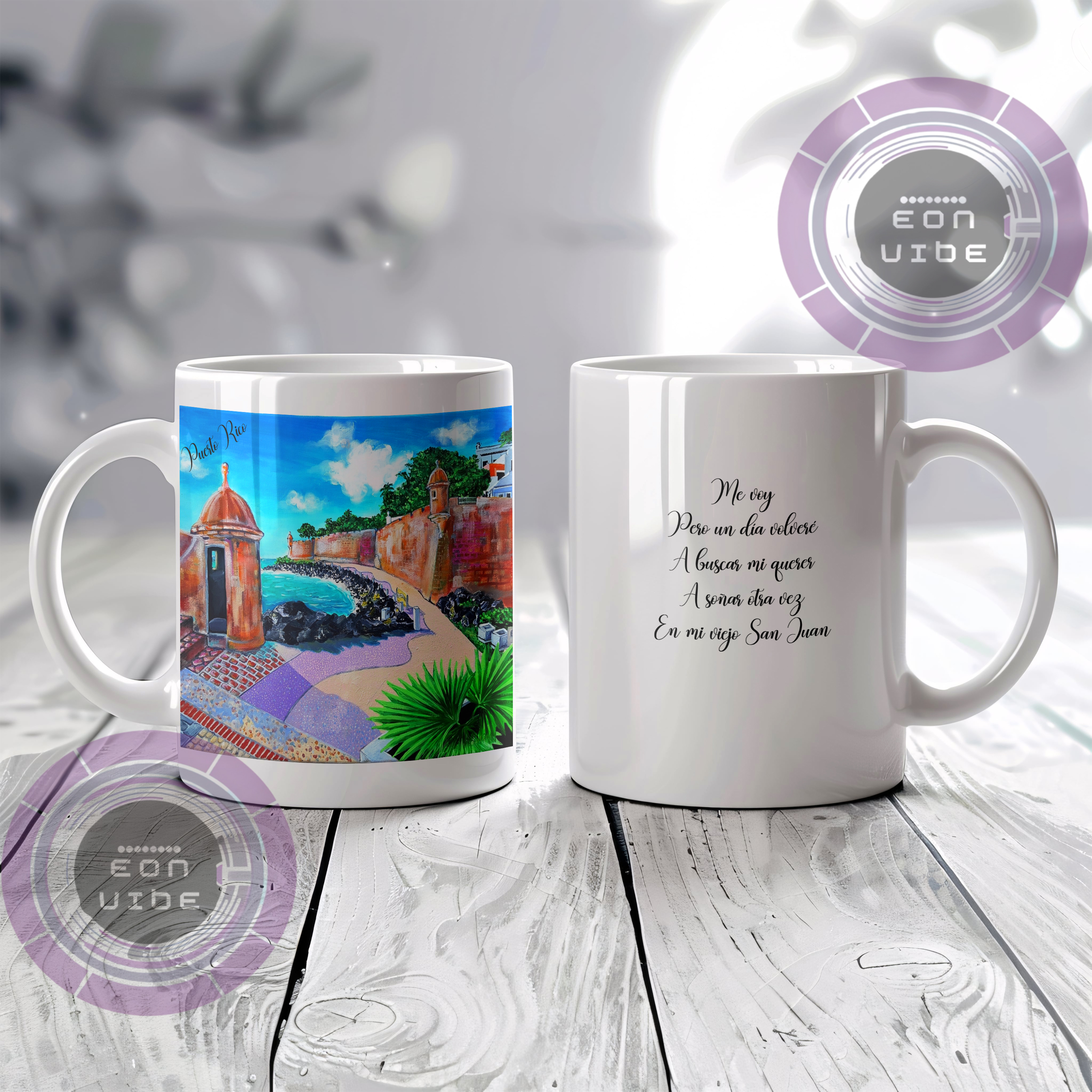  Taza 🖤☕ En Mi Viejo San Juan 🌊🌴