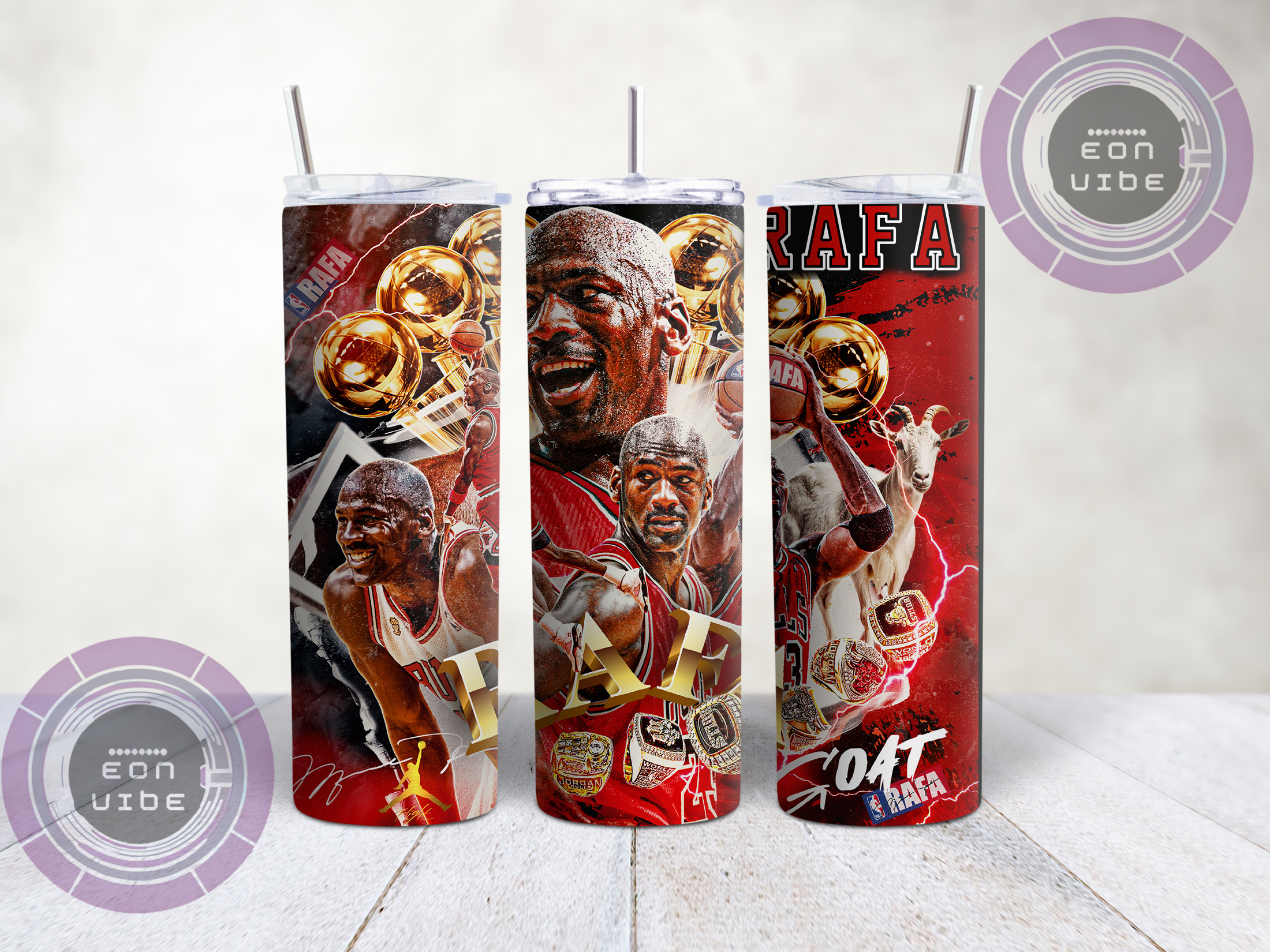 ✨Collage de baloncesto Jordan Tumbler ✨