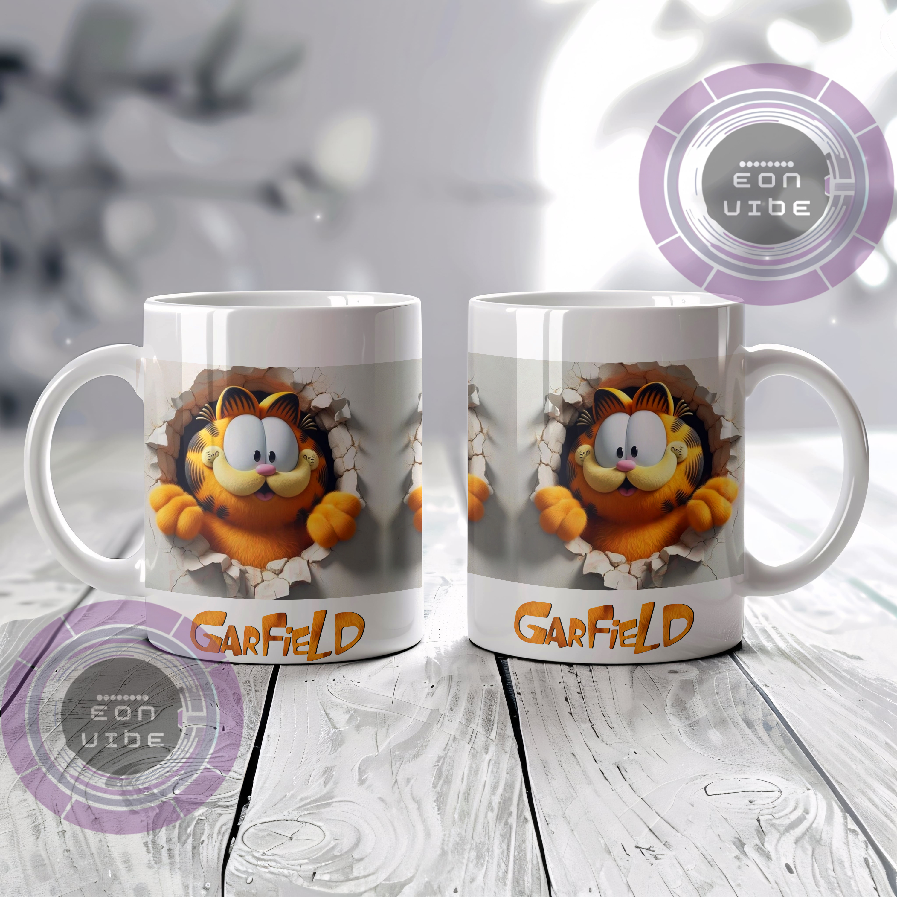  Taza ☕ Encantadora taza de cafe de Garfield  