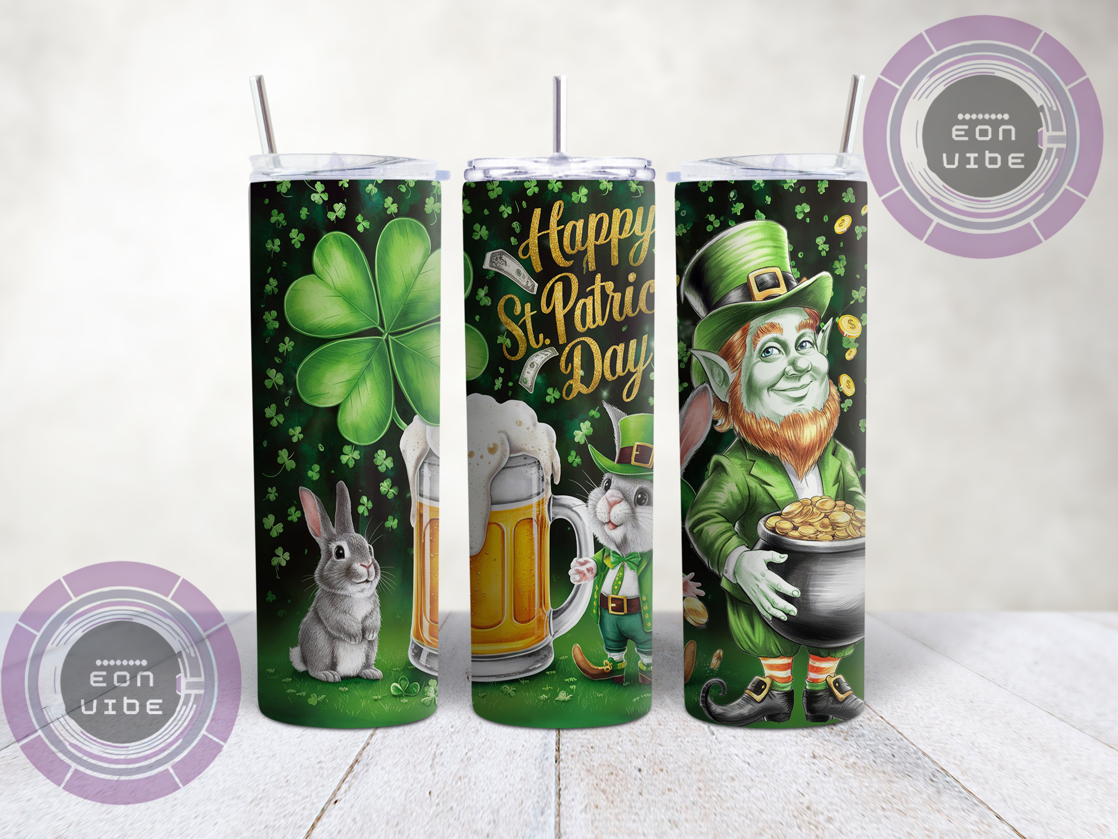 🍀 Tumbler San Patricio - Diseño Único y Moderno �