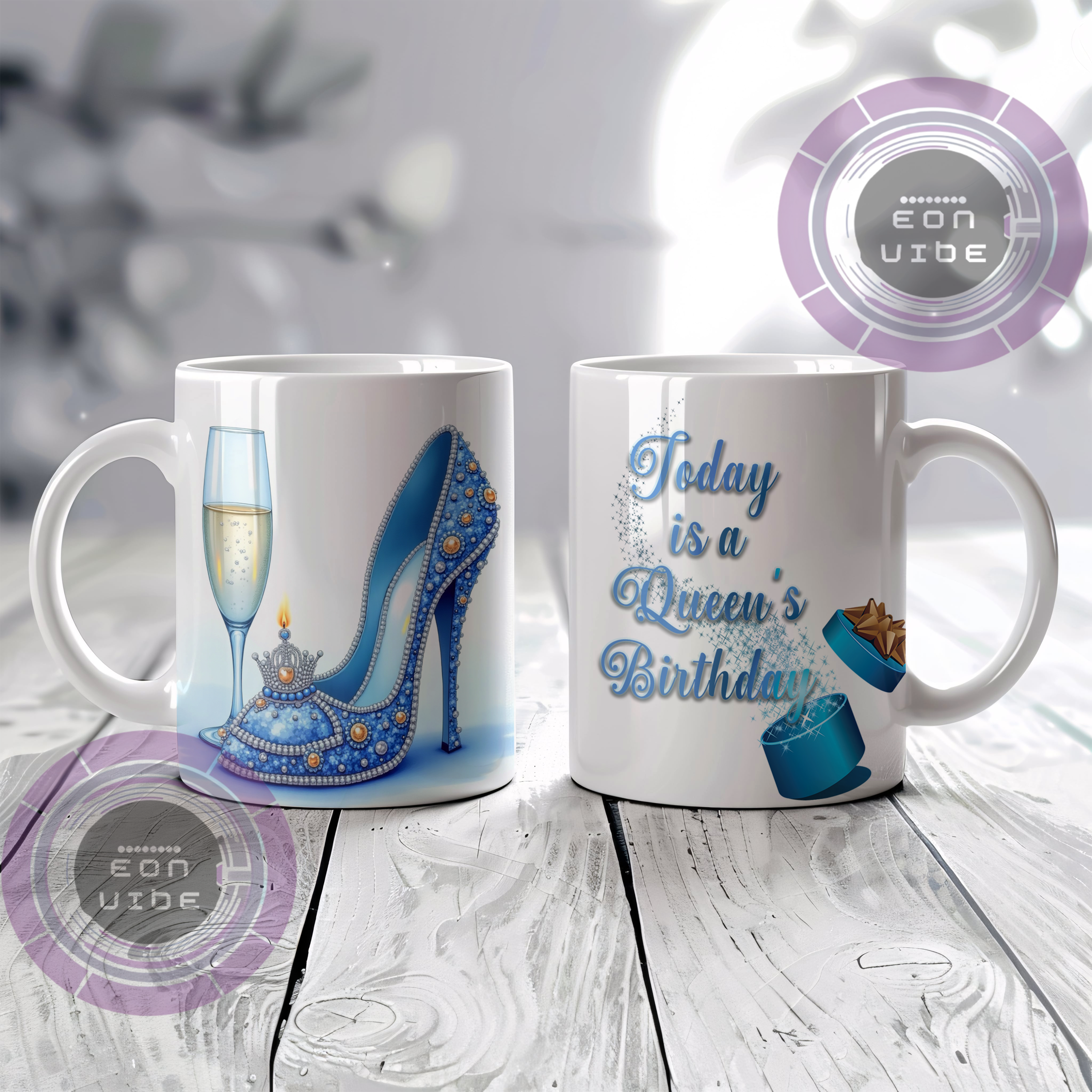 Vaso Vino/Champagne Cumpleaños de la Reina - Elegancia y Estilo
