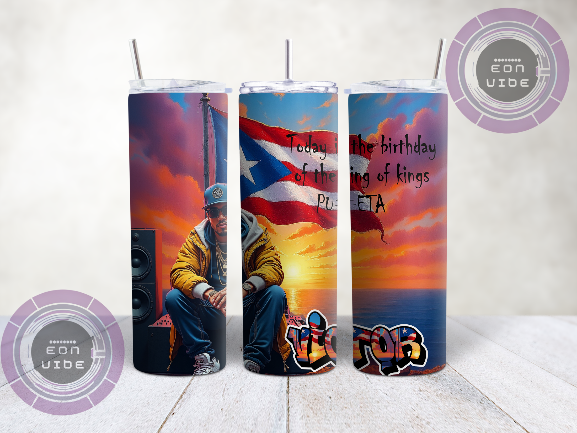 Tumbler Personalizado - "King of Kings Birthday" 👑🔥🇵🇷