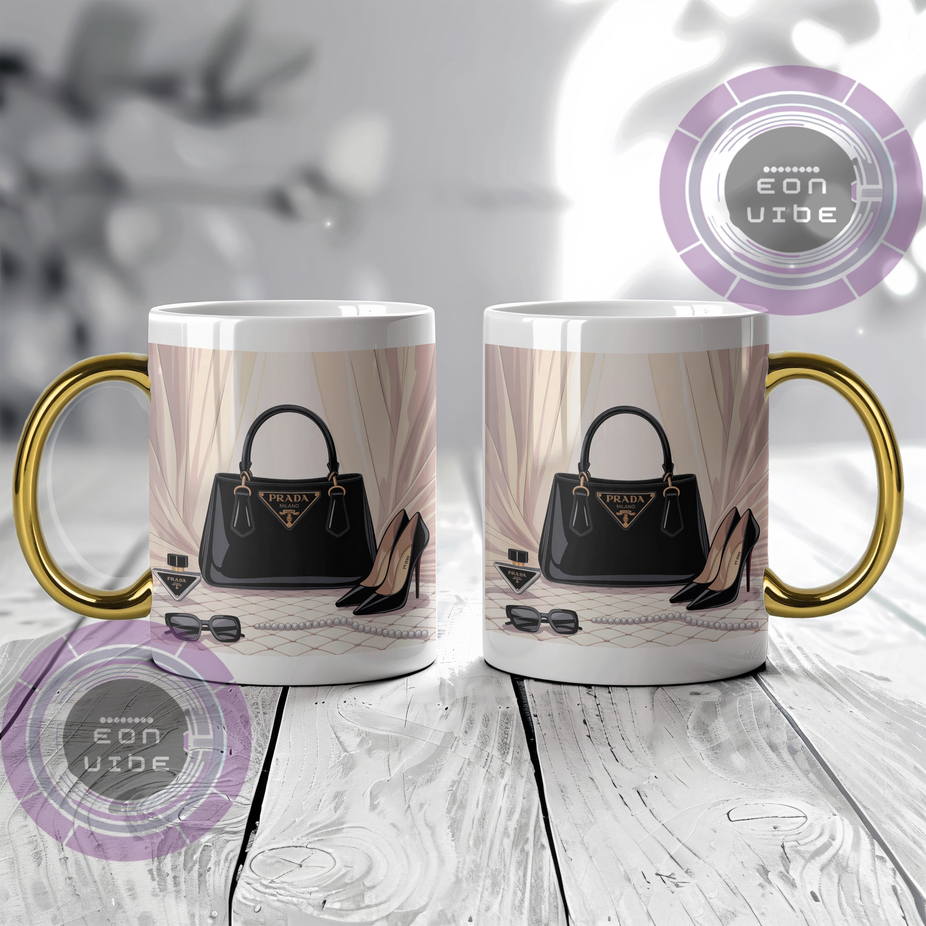 Taza Elegancia y Lujo – Asas Doradas