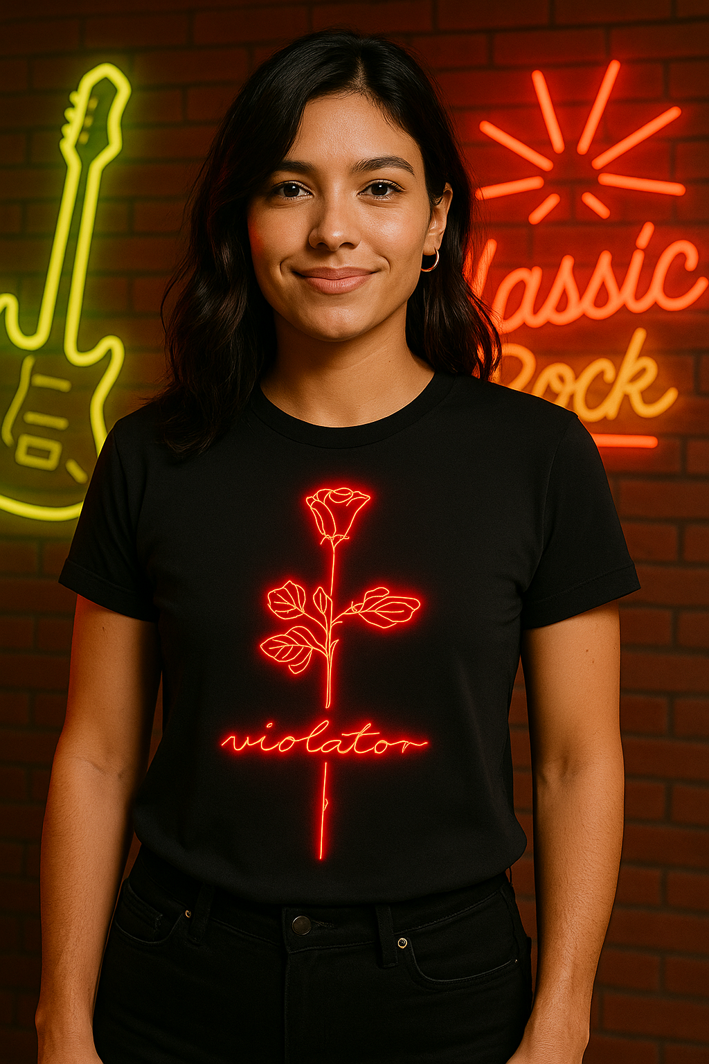 🌹 Metal & Neon – Rose Violator