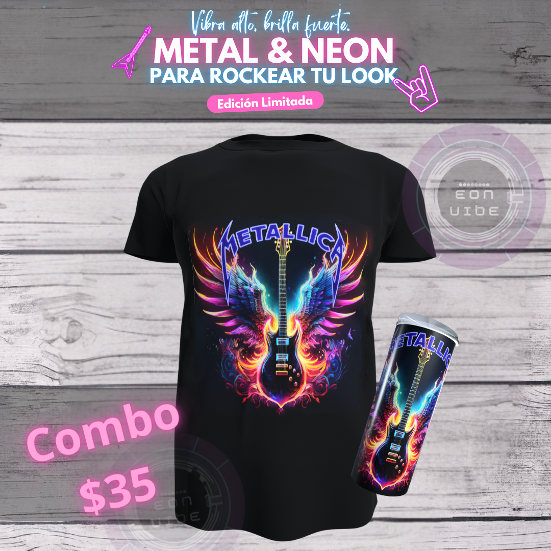 🔥Metal & Neon - Metallica Flames