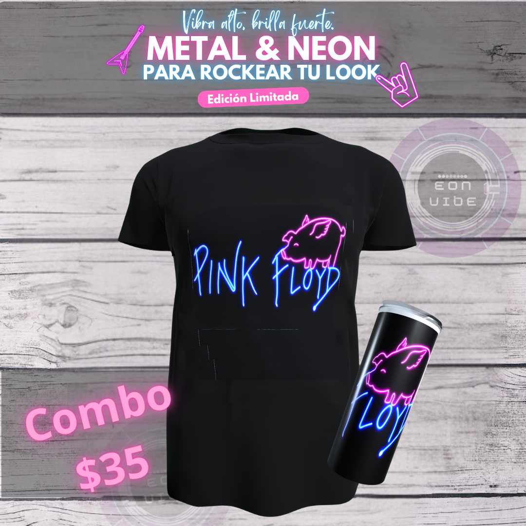 🐖 Metal & Neon – Pink Floyd