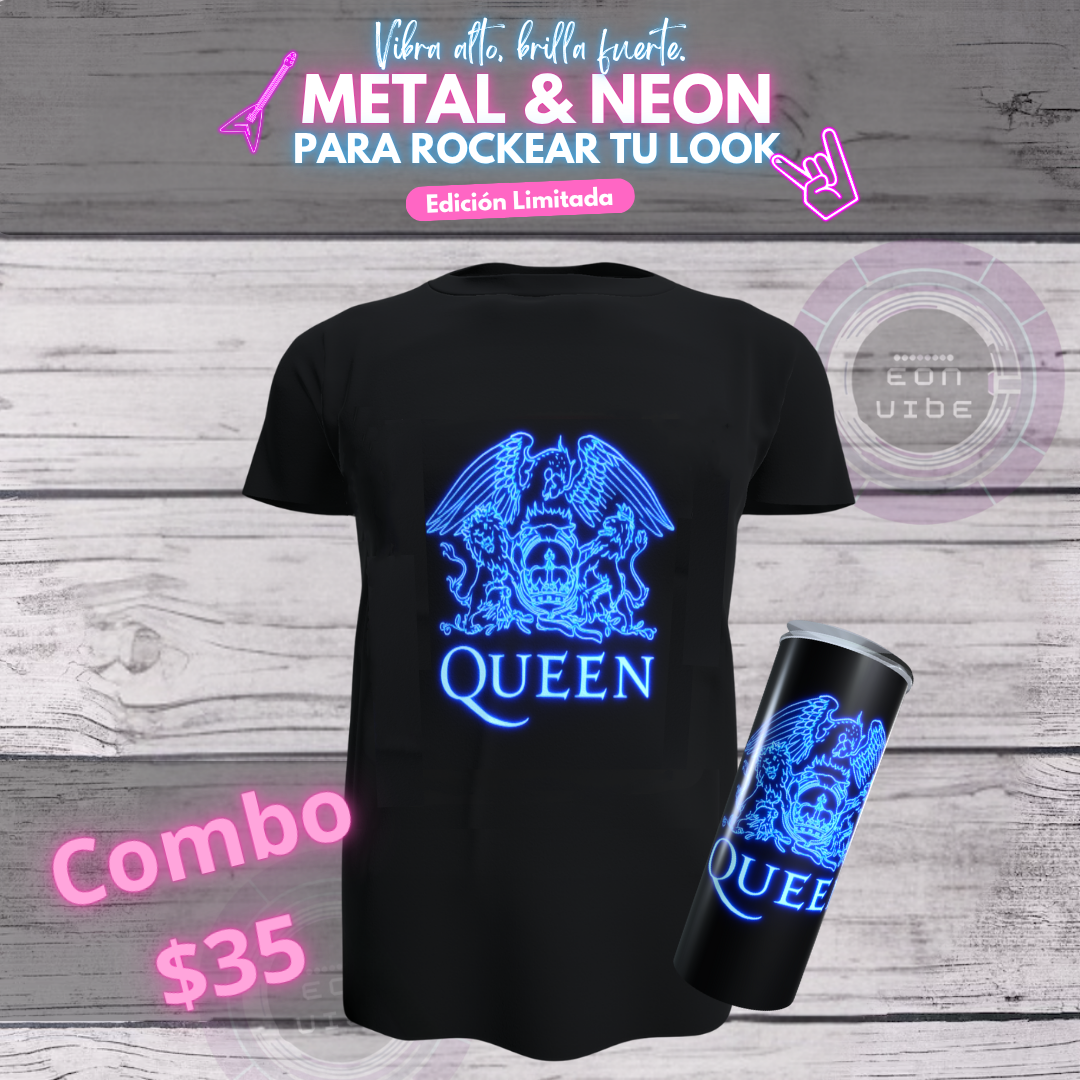 👑 Metal & Neon – Queen
