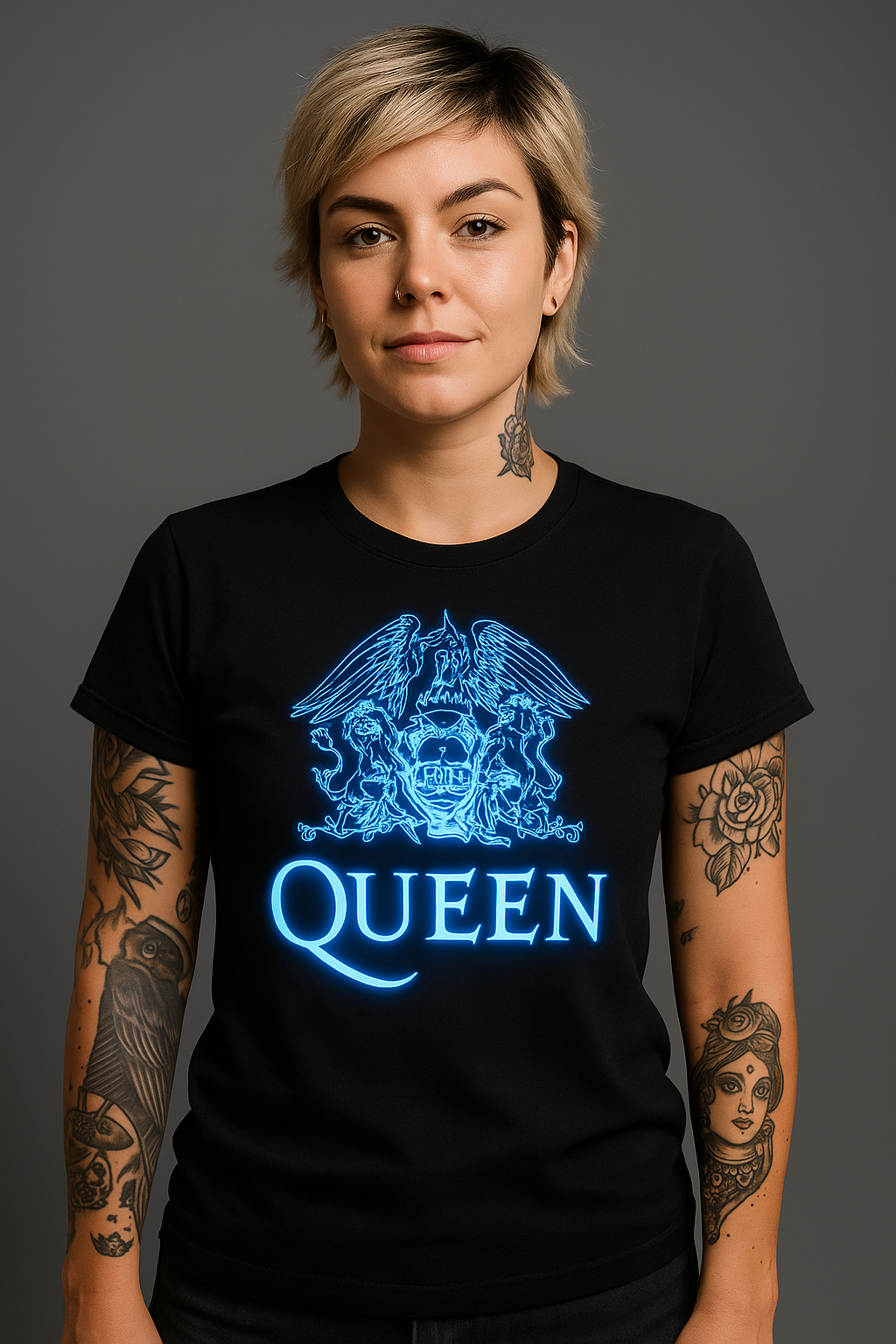👑 Metal & Neon – Queen