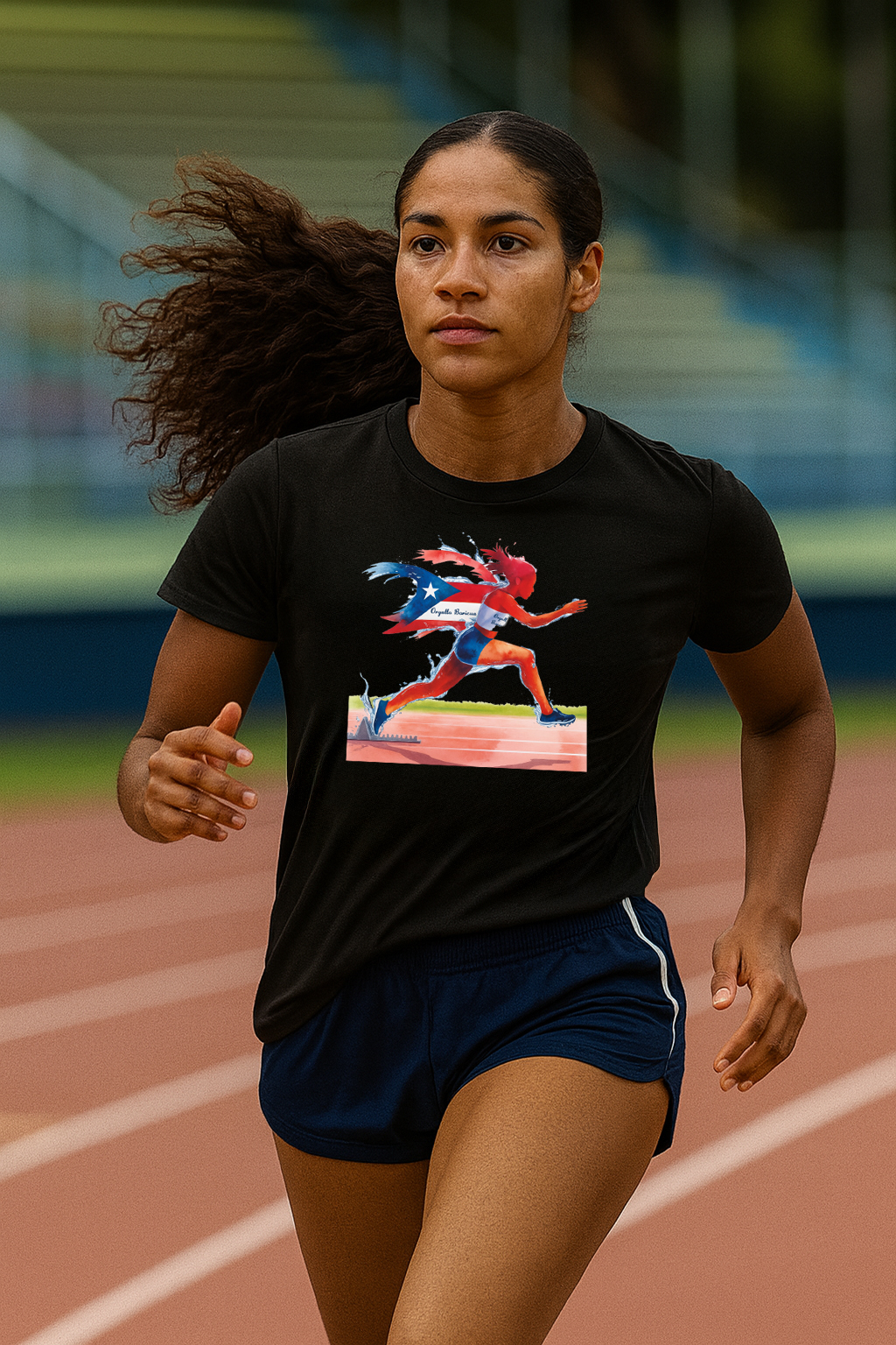 Camiseta de corredora artística