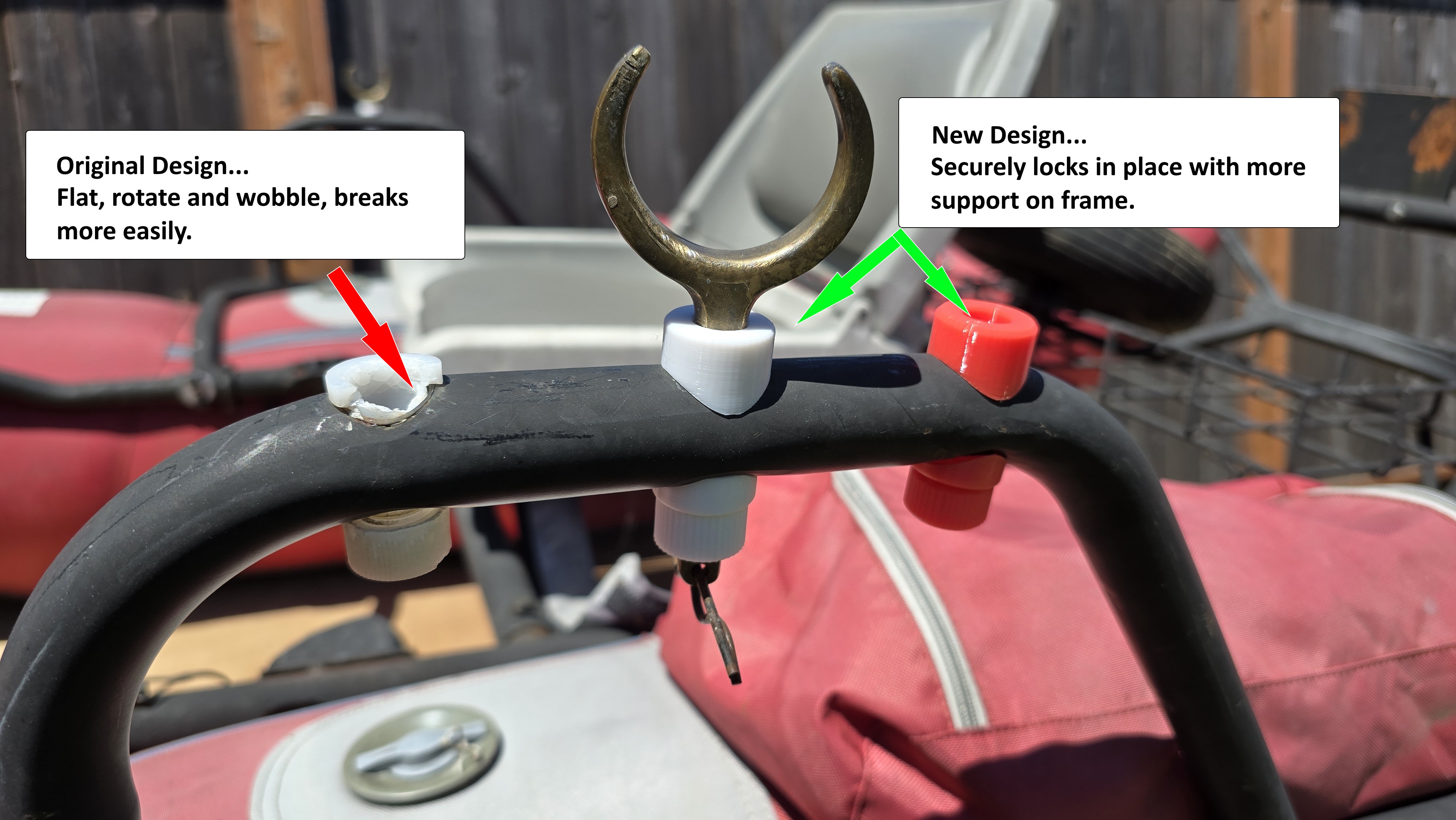 Replacement Pontoon boat oarlock bushings 1-1/8 frame inflatable