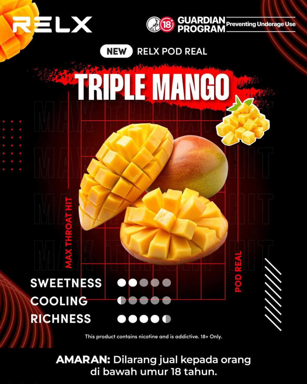 RELX POD REAL Max Throat Hit series Available Now