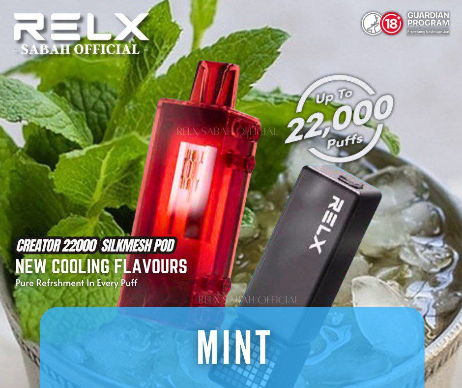 RELX CREATOR FLAVOURS 22KPUFFS SUPER REFRESHING & HIGH COOLING