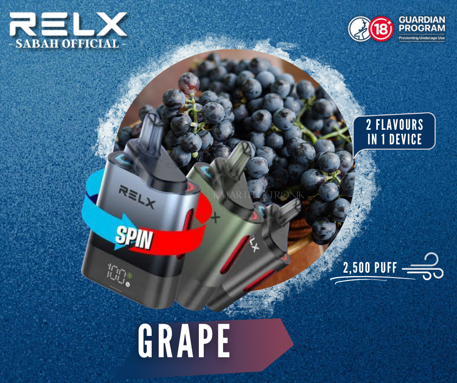 THE NEW SPIN RELX MINI DEVICE NOW COMES WITH 21 FLAVOUR! DOUBLE THE FLAVOUR