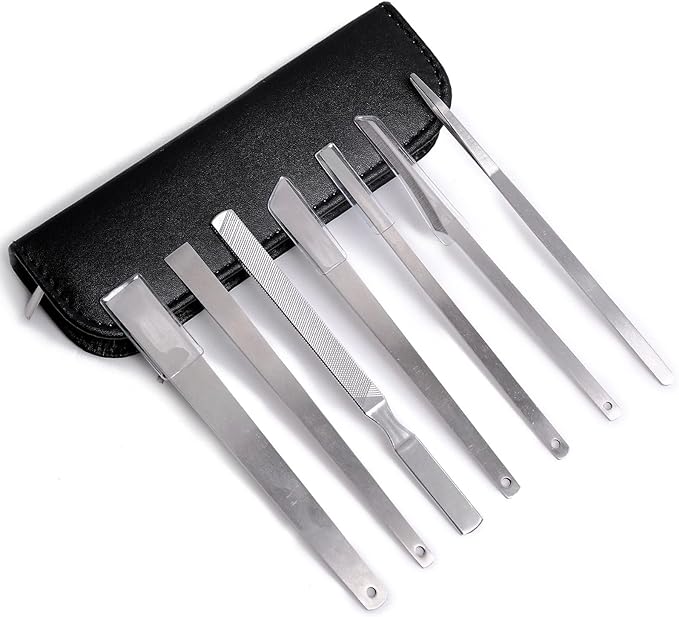 NKTM Nail Tools, Grooming Kit for Men Nail Clipper Set Small Gifts for Men Pedicure Tools Manicure Kit Nail Care Kit Mens Nail Grooming Kit Mens Manicure Set Nail Clippers for Men Women 7 Piece