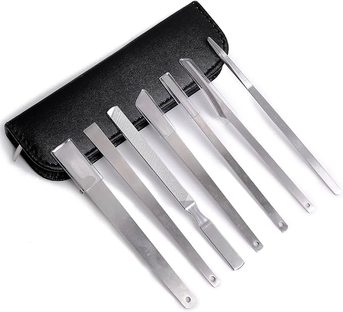 NKTM Nail Tools, Grooming Kit for Men Nail Clipper Set Small Gifts for Men Pedicure Tools Manicure Kit Nail Care Kit Mens Nail Grooming Kit Mens Manicure Set Nail Clippers for Men Women 7 Piece