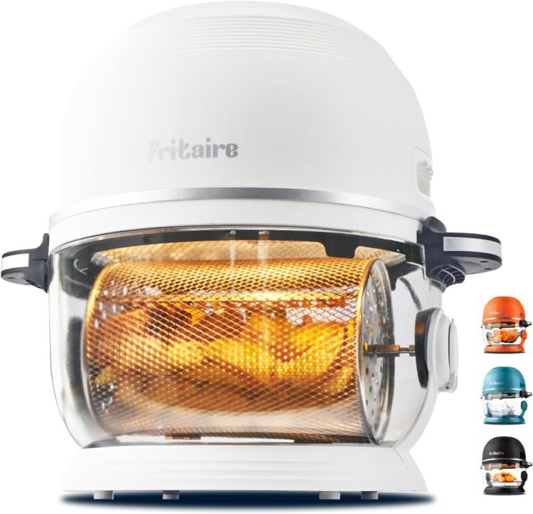 Self-Cleaning Air Fryer 5 Quart with 360 Visibility, Non-Toxic, BPA-Free, 400F Vortex for Even Cooking, 6-in-1 Functions, Rotisserie, Roast, Bake, Dehydrate, Vortex Air Fryer, Teflon Free