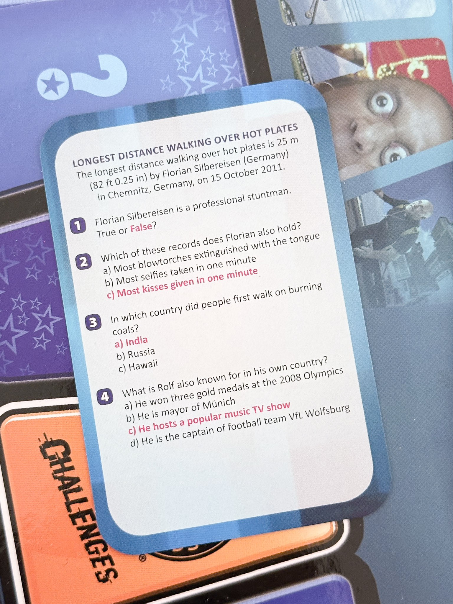 Stalo žaidimas "Guinness World Records Challenges"