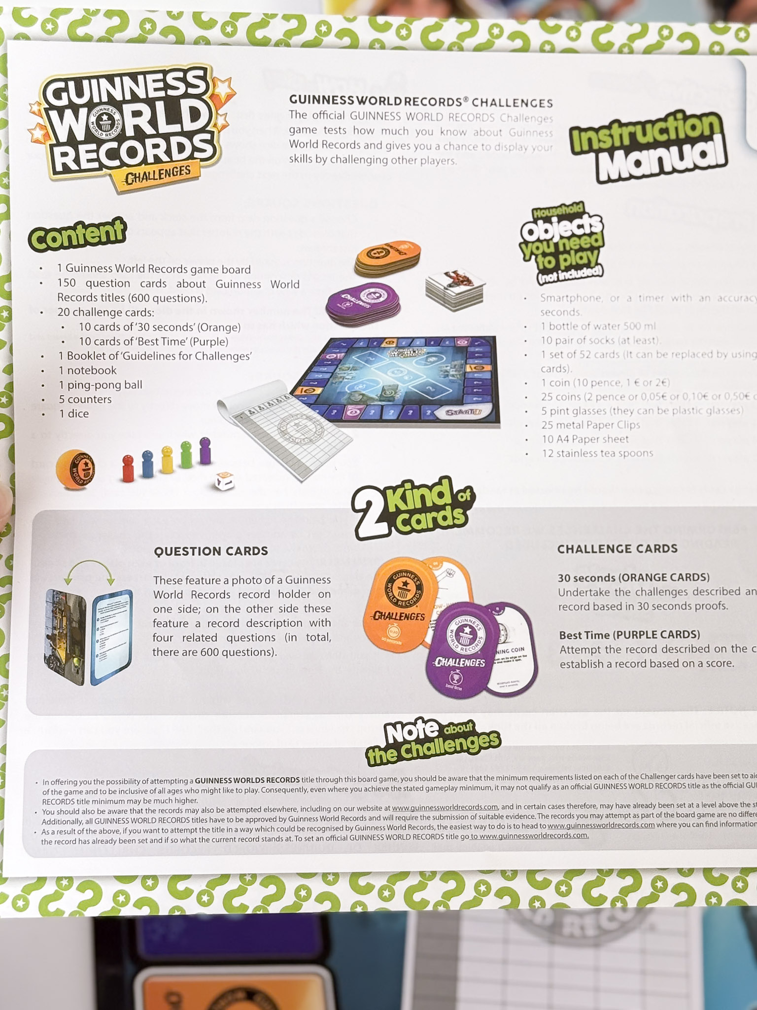 Stalo žaidimas "Guinness World Records Challenges"